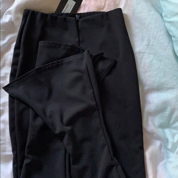 Black Kick Flare Split Detail Trouser - Picture 4 of 6